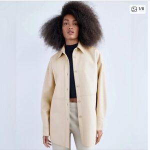 Aritzia Babaton Cream Shirt Jacket
